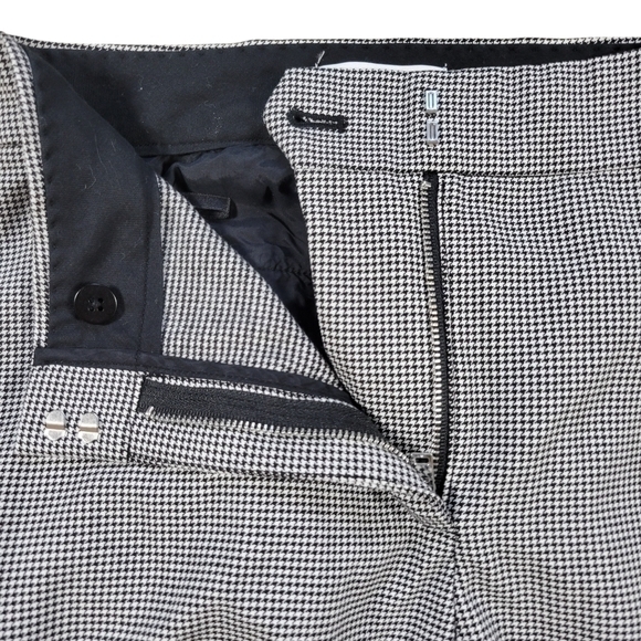 Aritzia Babaton Atelier Pants‎ Womens 0 Numero Trouser Black White Houndstooth - Picture 6 of 12